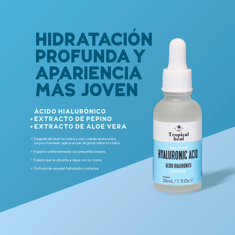 Serum facial con Ácido Hialurónico de hidratación profunda para todo tipo de piel