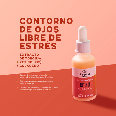 Kit serum contorno de ojos con retinol y alargador de pestañas y cejas