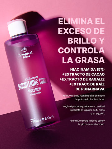 Tónico facial con Niacinamida al 5% para todo tipo de piel